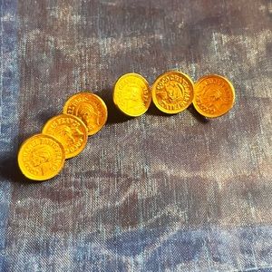 Vintage gold buttons